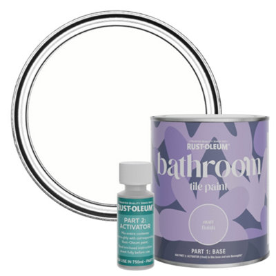Rust-Oleum Chalk Matt Bathroom Tile Paint 750Ml White