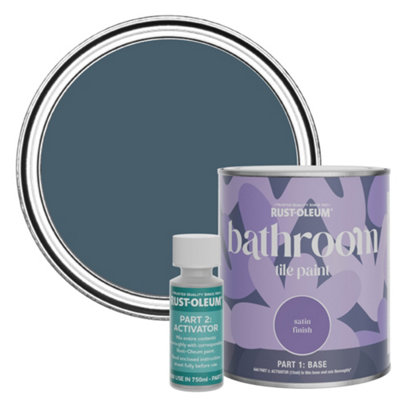 Rust-Oleum Blueprint Satin Bathroom Tile Paint 750Ml from B&Q
