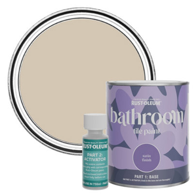 Rust-Oleum Butterscotch Satin Bathroom Tile Paint 750Ml from B&Q