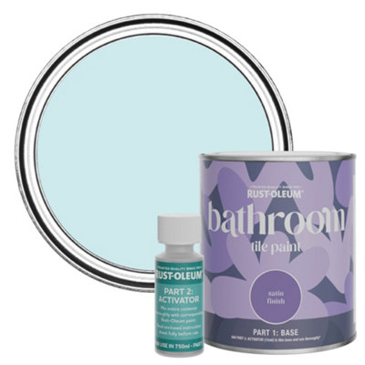 Rust-Oleum Duck Egg Satin Bathroom Tile Paint 750Ml from B&Q