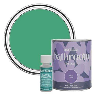 Rust-Oleum Emerald Satin Bathroom Tile Paint 750Ml from B&Q