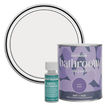 Rust-Oleum Fleur Satin Bathroom Tile Paint 750Ml from B&Q