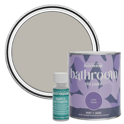 Rust-Oleum Gorthleck Satin Bathroom Tile Paint 750Ml from B&Q