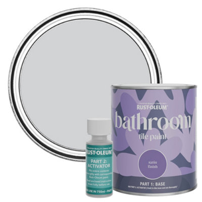 Rust-Oleum Lilac Rhapsody Satin Bathroom Tile Paint 750Ml from B&Q