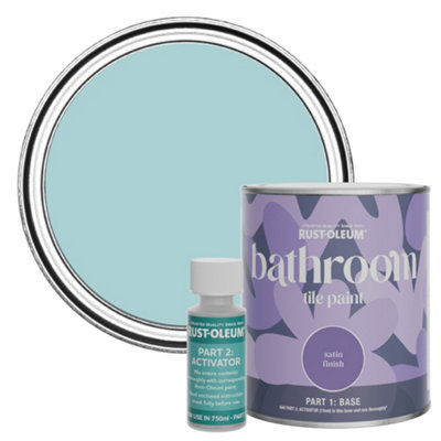 Rust-Oleum Little Cyclades Satin Bathroom Tile Paint 750Ml from B&Q