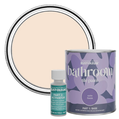 Rust-Oleum Melrose Satin Bathroom Tile Paint 750Ml from B&Q