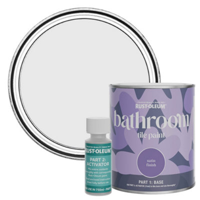 Rust-Oleum Monaco Mist Satin Bathroom Tile Paint 750Ml from B&Q