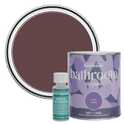 Rust-Oleum Mulberry Street Satin Bathroom Tile Paint 750Ml from B&Q
