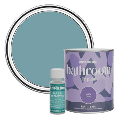 Rust-Oleum Pacific State Satin Bathroom Tile Paint 750Ml from B&Q
