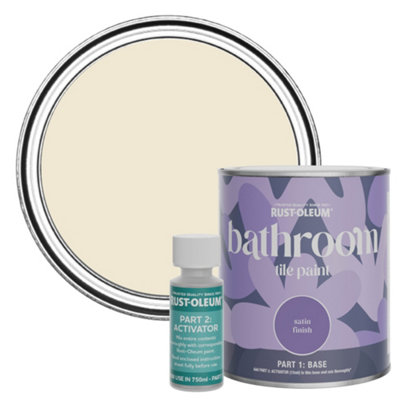Rust-Oleum Quarry Lime Satin Bathroom Tile Paint 750Ml from B&Q