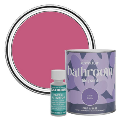 Rust-Oleum Raspberry Ripple Satin Bathroom Tile Paint 750Ml from B&Q