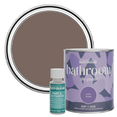 Rust-Oleum River's Edge Satin Bathroom Tile Paint 750Ml from B&Q