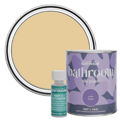 Rust-Oleum Sandstorm Satin Bathroom Tile Paint 750Ml from B&Q