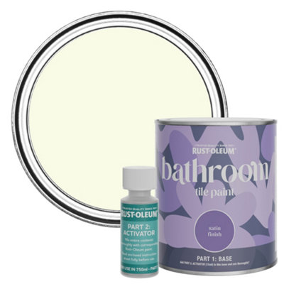 Rust-Oleum Shortbread Satin Bathroom Tile Paint 750Ml from B&Q