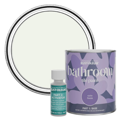 Rust-Oleum Steamed Milk Satin Bathroom Tile Paint 750Ml from B&Q