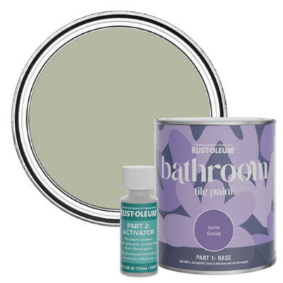 Rust-Oleum Tanglewood Satin Bathroom Tile Paint 750Ml from B&Q