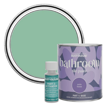 Rust-Oleum Wanderlust Satin Bathroom Tile Paint 750Ml from B&Q