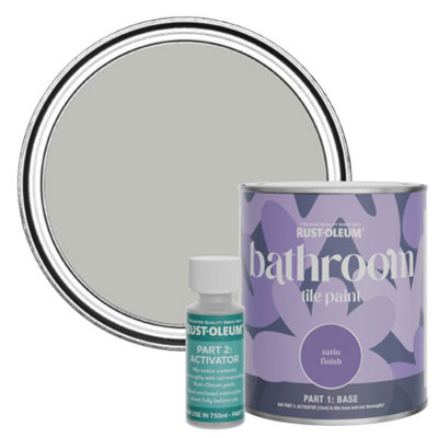 B&Q -  Flint Satin Bathroom Tile Paint 750Ml