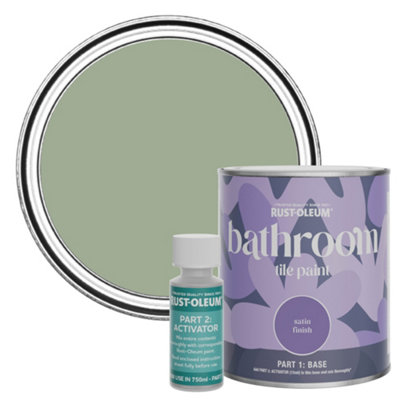 Rust-Oleum Bramwell Satin Bathroom Tile Paint 750Ml from B&Q