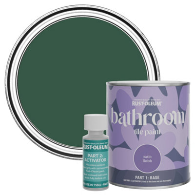 B&Q -  The Pinewoods Water-Resistant Bathroom Tile Paint In Satin Finish 750Ml
