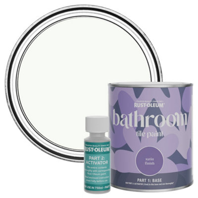 Rust-Oleum Still Water-Resistant Bathroom Tile Paint In Satin Finish 750Ml from B&Q