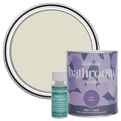 Rust-Oleum Relaxed Oats Water-Resistant Bathroom Tile Paint In Satin Finish 750Ml from B&Q
