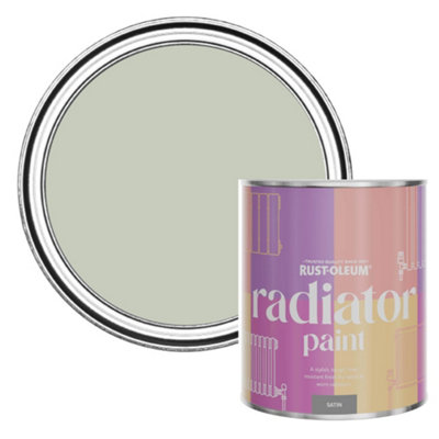 Rust-Oleum Aloe Satin Radiator Paint 750Ml from B&Q