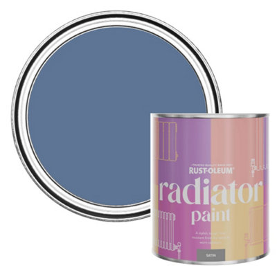 Rust-Oleum Blue River Satin Radiator Paint 750Ml from B&Q