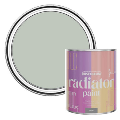 Rust-Oleum Chalk Green Satin Radiator Paint 750Ml from B&Q