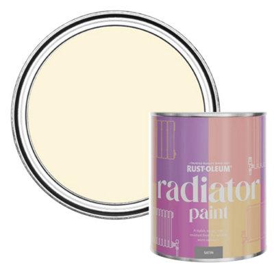 Rust-Oleum Clotted Cream Satin Radiator Paint 750Ml from B&Q