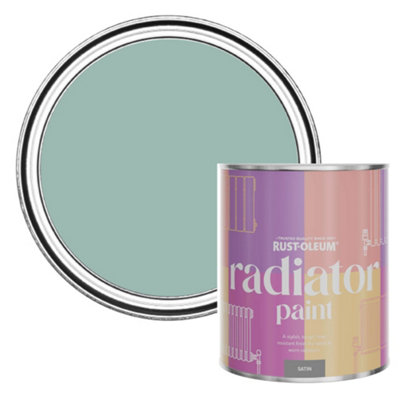 Rust-Oleum Coastal Blue Satin Radiator Paint 750Ml from B&Q