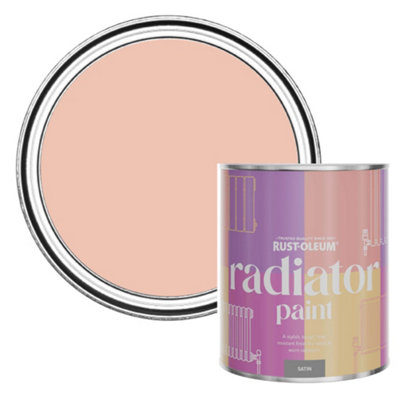 Rust-Oleum Coral Satin Radiator Paint 750Ml from B&Q