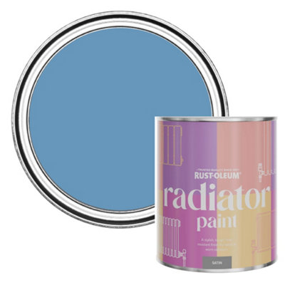 Rust-Oleum Cornflower Blue Satin Radiator Paint 750Ml from B&Q