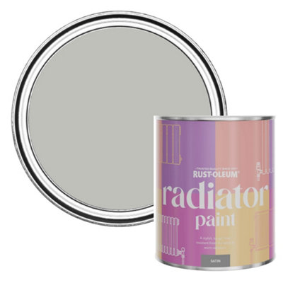 Rust-Oleum Flint Satin Radiator Paint 750Ml from B&Q