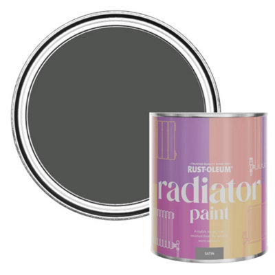 Rust-Oleum Graphite Satin Radiator Paint 750Ml from B&Q