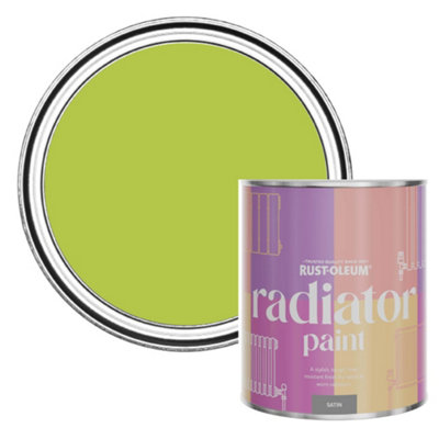 Rust-Oleum Key Lime Satin Radiator Paint 750Ml from B&Q