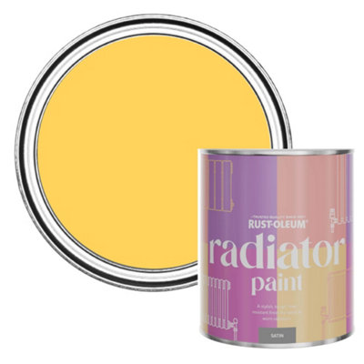 Rust-Oleum Lemon Jelly Satin Radiator Paint 750Ml from B&Q
