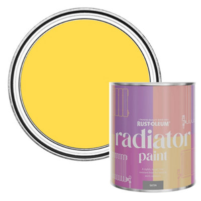 Rust-Oleum Lemon Sorbet Satin Radiator Paint 750Ml from B&Q