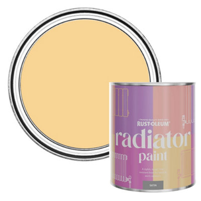 Rust-Oleum Mustard Satin Radiator Paint 750Ml from B&Q