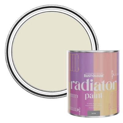 Rust-Oleum Oyster Satin Radiator Paint 750Ml from B&Q