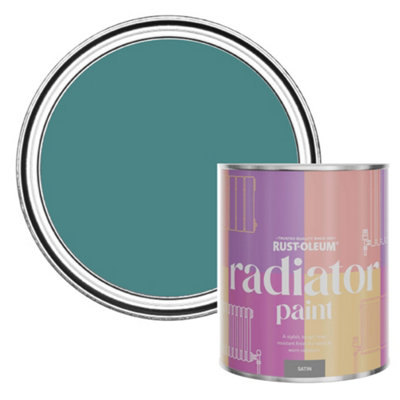Rust-Oleum Peacock Suit Satin Radiator Paint 750Ml from B&Q