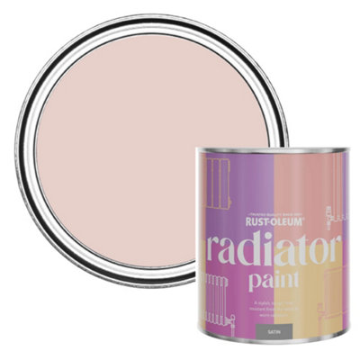 Rust-Oleum Pink Champagne Satin Radiator Paint 750Ml from B&Q