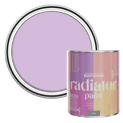 Rust-Oleum Violet Macaroon Satin Radiator Paint 750Ml from B&Q