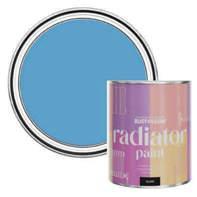Rust-Oleum Cerulean Gloss Radiator Paint 750Ml from B&Q