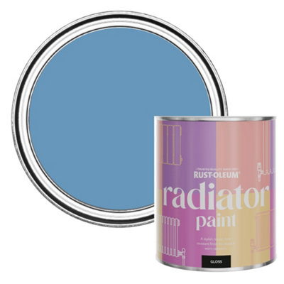 Rust-Oleum Cornflower Blue Gloss Radiator Paint 750Ml from B&Q