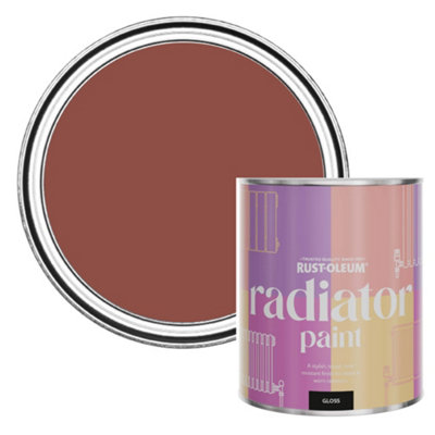 Rust-Oleum Fire Brick Gloss Radiator Paint 750Ml from B&Q