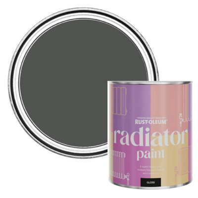 Rust-Oleum Graphite Gloss Radiator Paint 750Ml from B&Q