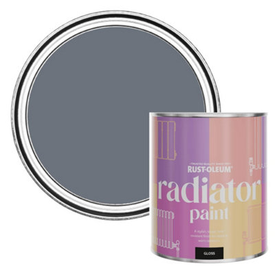 Rust-Oleum Marine Grey Gloss Radiator Paint 750Ml from B&Q