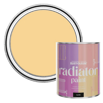 Rust-Oleum Mustard Gloss Radiator Paint 750Ml from B&Q