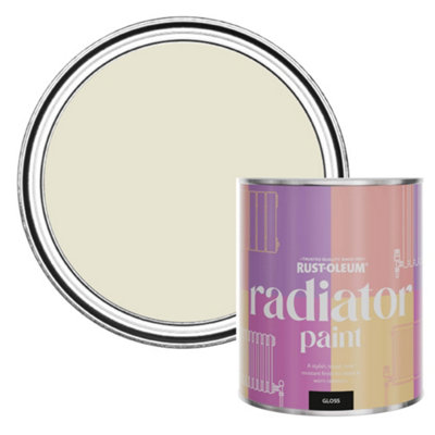 Rust-Oleum Oyster Gloss Radiator Paint 750Ml from B&Q